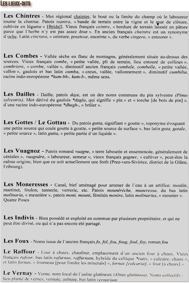 Les lieux-dits
￼
